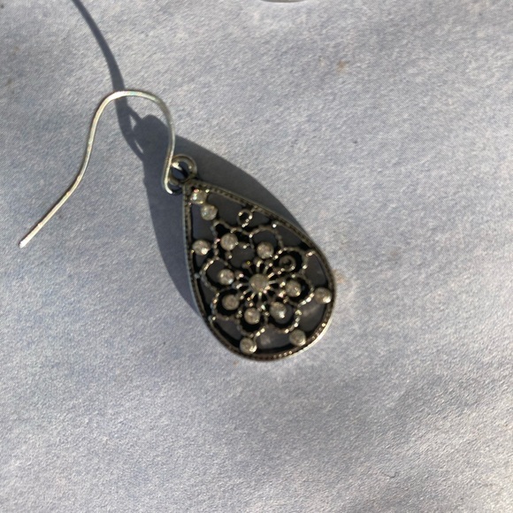 Small Rhinestone Earrings - Picture 4 of 4